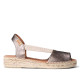 Espardenyes planes TONI PONS etna metal·litzades amb elàstics de pell - Querol online