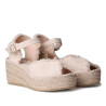 Sandalias cuña TONI PONS isaura beige desilachada