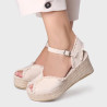 Sandalias cuña TONI PONS isaura beige desilachada