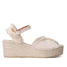 Sandalias cuña TONI PONS isaura beige desilachada