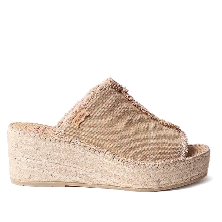 Sandalias cuña TONI PONS itaca tostadas destalonadas - Querol online