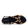 Sandalias planas Gioseppo negras con cuentas de colores schoepke