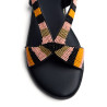 Sandalias planas Gioseppo negras con cuentas de colores schoepke
