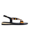 Sandalias planas Gioseppo negras con cuentas de colores schoepke