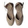 Alpargatas cuña TONI PONS clara caqui en lona de algodón
