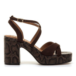 SANDALIAS DE MUJER MUSTANG BRITT MARRON 56649 62742 - Querol online