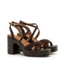 SANDALIAS DE MUJER MUSTANG BRITT MARRON 56649 62742