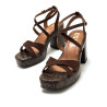 SANDALIAS DE MUJER MUSTANG BRITT MARRON 56649 62742