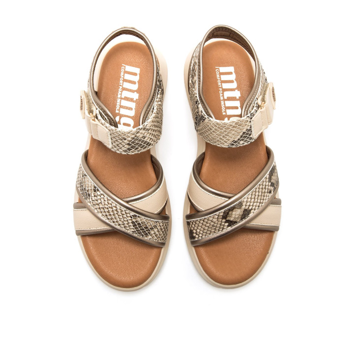 SANDALIAS DE MUJER MUSTANG COTTON BEIGE 60933 62765 - Querol online
