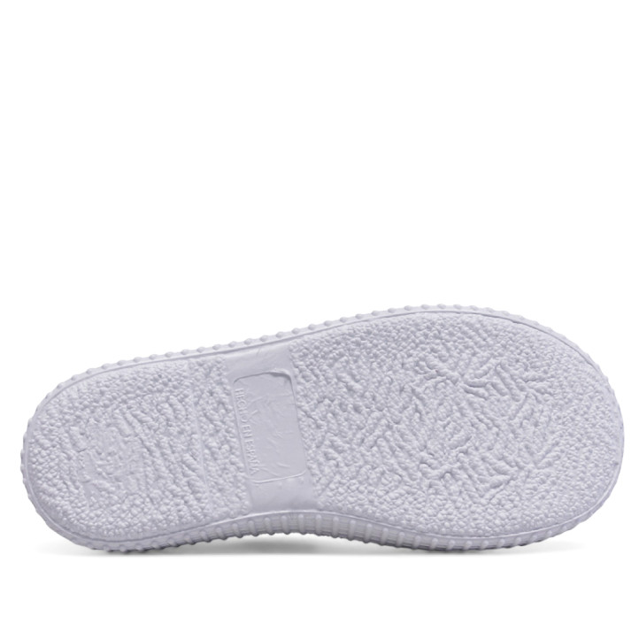 Zapatillas lona QUETS! rojas estilo pepito con velcro y suela blanca - Querol online