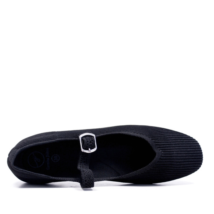 Ballarines Querol negres estil mercedita amb material elàstic - Querol online