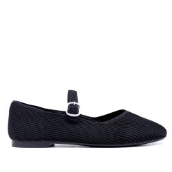 Ballarines Querol negres estil mercedita amb material elàstic - Querol online