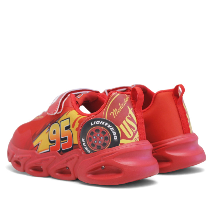 Zapatillas deporte Cerda cars rojas con luces - Querol online