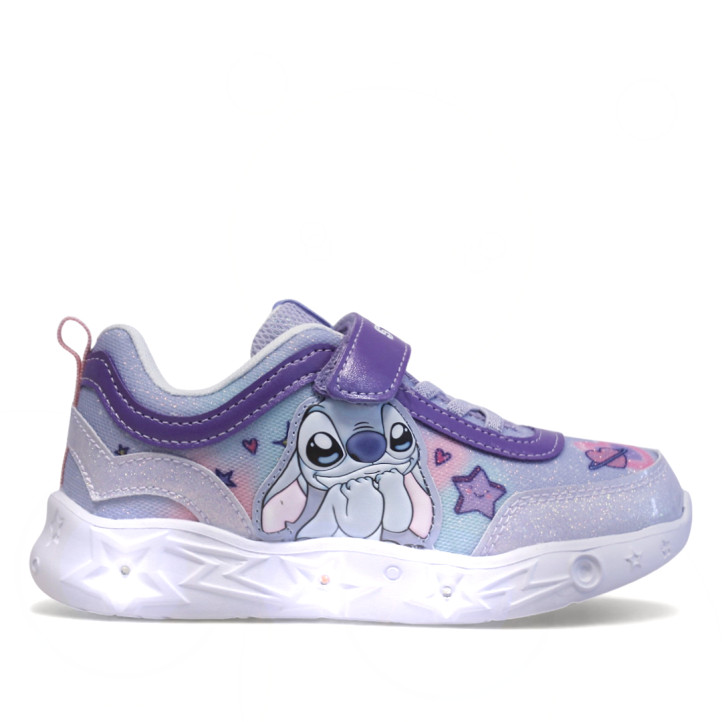 Zapatillas deporte Cerda stitch lilas con luces - Querol online
