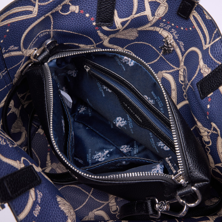 Bolso U.S. POLO ASSN. negro reversible rogersville - Querol online