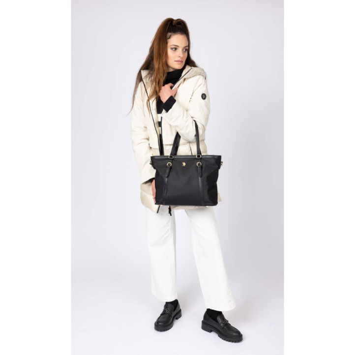 Bolso U.S. POLO ASSN. negro houston shop - Querol online