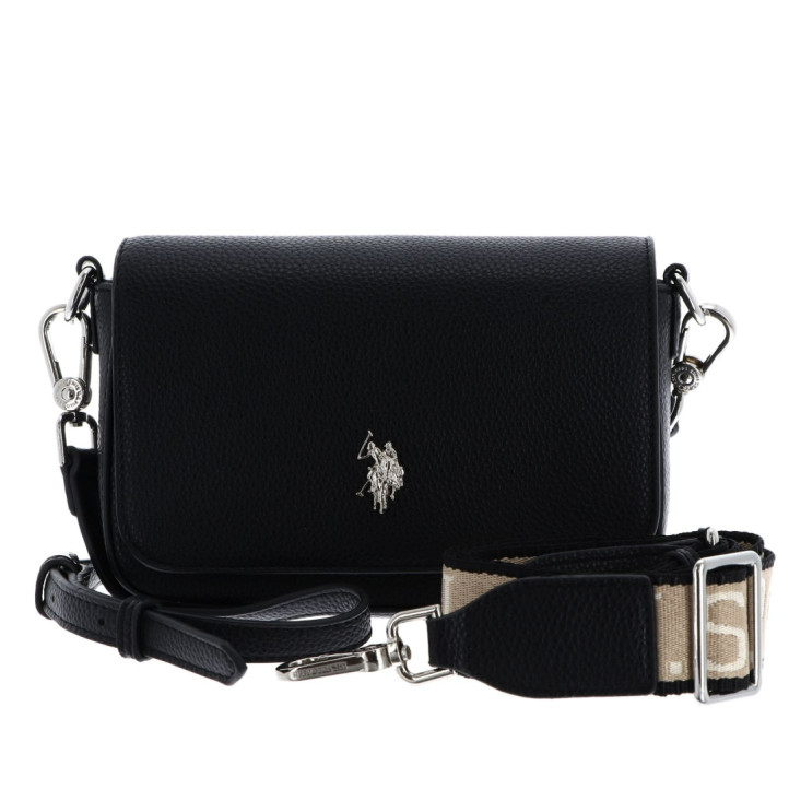 Bolso U.S. POLO ASSN. negro mansion flap - Querol online