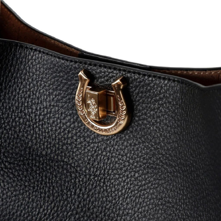 Bolso U.S. POLO ASSN. negro middleton hobbo - Querol online