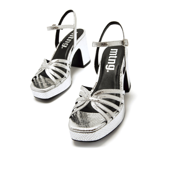 SANDALIAS DE MUJER MUSTANG 56646 PLATA 56646 62740 - Querol online