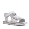 sandalias Chicco cristal blancas con pala ancha y mariposa