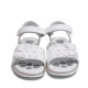 sandalias Chicco cristal blancas con pala ancha y mariposa - Querol online