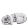 sandalias Chicco cristal blancas con pala ancha y mariposa