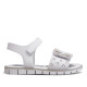 sandalias Chicco cristal blancas con pala ancha y mariposa - Querol online