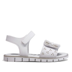 sandalias Chicco cristal blancas con pala ancha y mariposa - Querol online