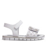 sandalias Chicco cristal blancas con pala ancha y mariposa