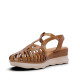 Sandalias cuña Redlove rina marrones estilo cangrejera - Querol online