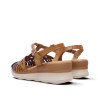 Sandalias cuña Redlove rina marrones estilo cangrejera