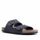 Sandalias Owel porto negras con doble hebilla tipo bio - Querol online