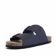 Sandalias Owel porto negras con doble hebilla tipo bio - Querol online