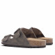 Sandalias Owel porto marrones con doble hebilla tipo bio - Querol online