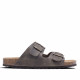 Sandalias Owel porto marrones con doble hebilla tipo bio - Querol online