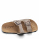 Sandalias Stay estilo bio taupe con doble hebilla y suela efecto corcho - Querol online