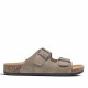 Sandàlies Stay estil taupe amb doble sivella i sola efecte suro - Querol online