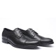 Zapatos vestir Baerchi astor negros de corte clásico con costura delantera - Querol online