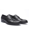 Zapatos vestir Baerchi astor negros de corte clásico con costura delantera