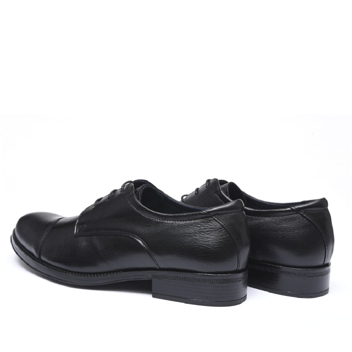 Zapatos vestir Baerchi astor negros de corte clásico con costura delantera - Querol online
