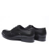 Zapatos vestir Baerchi astor negros de corte clásico con costura delantera