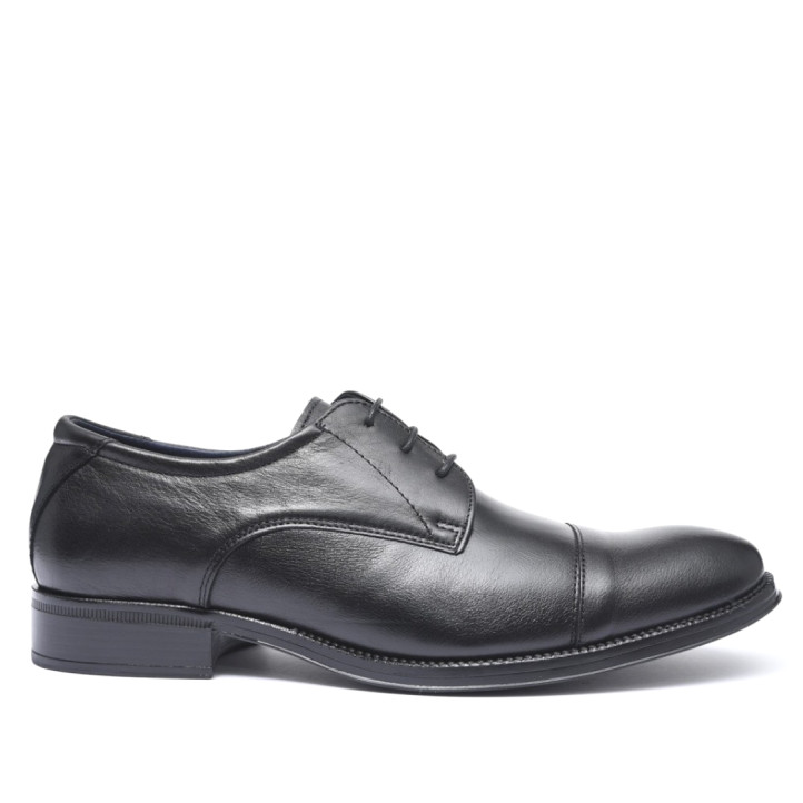 Zapatos vestir Baerchi astor negros de corte clásico con costura delantera - Querol online