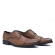 Zapatos vestir Baerchi astor marrones de corte clásico con costura delantera - Querol online