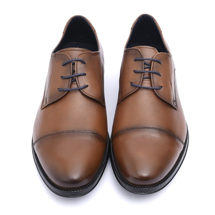 Zapatos vestir Baerchi astor marrones de corte clásico con costura delantera - Querol online