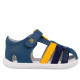 sandàlies Garvalin 262325 blaves amb detalls grocs barefoot - Querol online