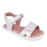 sandalias Garvalin 262430 blancas con escamas y doble velcro