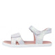sandalias Garvalin 262430 blancas con escamas y doble velcro - Querol online