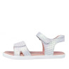 sandalias Garvalin 262430 blancas con escamas y doble velcro