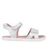 sandalias Garvalin 262430 blancas con escamas y doble velcro