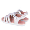 sandàlies Garvalin 262433 blanques amb tres tires devanteres amb escates